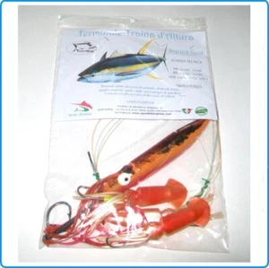 FINALE SQUID BAIT 24CM KAJIKI7 ORANGE TIGER TRAINA ALTURA PER TONNO SPADA MARLIN - Foto 1 di 2