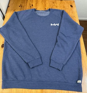 Felpa girocollo in pile strato marino uomo XXL blu pullover - Foto 1 di 9