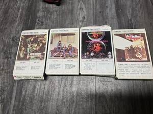 All 4 CASSETTE Crosby Stills Nash Zeppelin CCR Iron CLAMSHELL case Paper labels - Picture 1 of 4