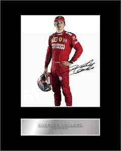 Charles Leclerc Formula 1 Ferrari Firmato Edizione Limitata Stampa Ricordi Regalo - Foto 1 di 36