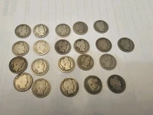 Roll Of 44 $11 Face Value 90% Silver 21 Barber Quarters 23 Standing Liberty - Picture 1 of 2