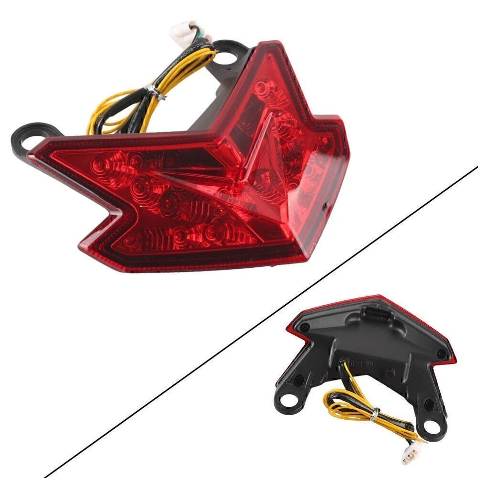 LED Rear Brake Turn Signals Stop Tail Light For Kawasaki Z800 ZX6R 2013-2014 Red - Image 1 of 4