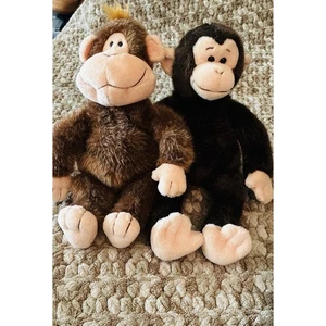 Cuentas de plástico de fibras de polietileno hechas a mano Two Gund Monkeys “Zork 2628”, “PeeWee 2627” - Imagen 1 de 8