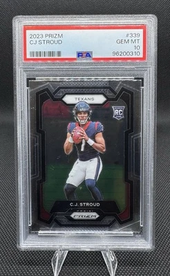 2023 Panini Prizm: #339 CJ Stroud PSA 10 GEM MINT Rookie Card - Houston Texans - Image 1 of 2