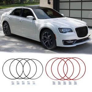 4x Car Wheel Hub Rim Edge Protector Guards Ring Tire For Chrysler 300 300C SRT8 - Picture 1 of 30