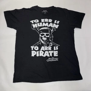 Camiseta Disney Piratas del Caribe To Err is Human To Arr is Pirate Negra L - Imagen 1 de 10