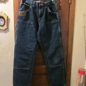 Great Pair of Men's Wrangler Riggs Double Front Carpenter Blue Jeans. 32" x 34" - Picture 1 of 4