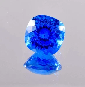 Makelloser 13 x 13 mm natürlicher glänzender blauer Tansanit loser Edelstein GIT zertifiziert - Bild 1 von 5