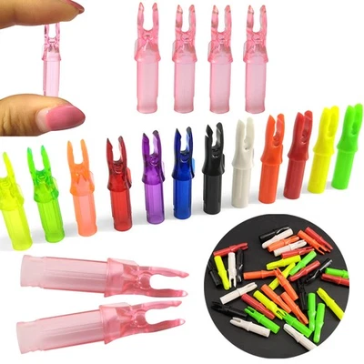 60Pcs Insert Arrow Nocks 6.2mm Plastic Arrow Tails Shaft Arcehry Bow Hunting DIY - Image 1 of 4