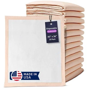 Premium Disposable Chucks Underpads 25 Pack, 30" x 36" - Highly Absorbent Bed... - Picture 1 of 7