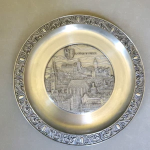 Placa de coleccionista de peltre 94 % vintage BMF Zinn ~ Ciudad de Nuremberg con Alemania - Imagen 1 de 5