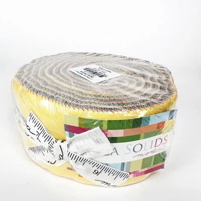 Moda Bella Solids 30's Colors JELLY ROLL Quilt Fabric Cotton 9900JR-23 - Image 1 of 4