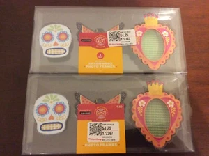 Lot of 2 Packs of 3 New Dia de Los Muertos Magnetic Shadowbox Photo Frames - Picture 1 of 2