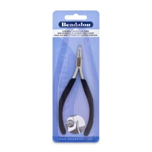 Beadalon® Slim Linie Gebogene Nase Zange Schwarze Griffe aus Edelstahl - Picture 1 of 1