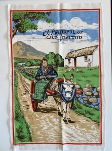 EINE HANDVOLL ALTES IRLAND - Geschirrtuch Wandbehang reines Leinen Made in Ireland - Bild 1 von 7