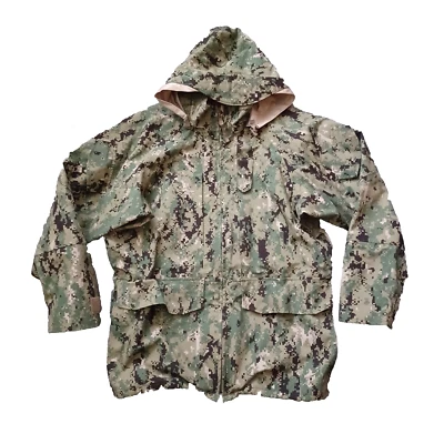 US Navy Type III Parka Mens Large Working Regular Digital Camo Seals TA 22 9/11 - Image 1 of 4