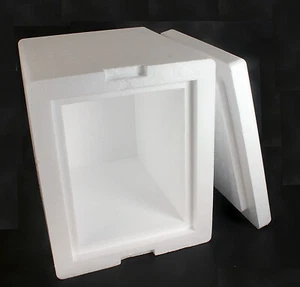 Styrofoam Cooler Insulated Foam Shipping Kit Food Meds Container 9x11x15" PLUS - Picture 1 of 9