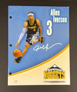 ALLEN IVERSON #3 Denver Nuggets Folder for 3 Ring Binder NBA New - Picture 1 of 3