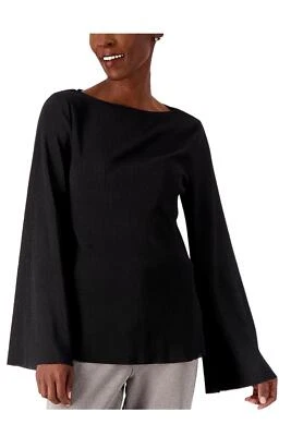 Девочка с изгибами вязаный Plisse блузка x черный - Изображение 1 из 2