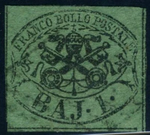 Italien Kirchenstaat 1852 1 Bajocco gebraucht Sas 2A CV 144 $ 190821007 - Bild 1 von 2