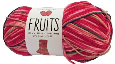 Hilo de calcetín de frutas Premier Yarns “Fresa” Foto 1 de 2
