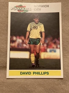 Panini English Football 1992 #139 David Phillips Norwich City - Picture 1 of 2