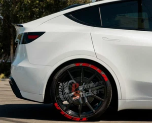 Tire Lettering for TESLA Permanent Stickers SET fits to 17"-19" FAST SHIPPING - Picture 1 of 3