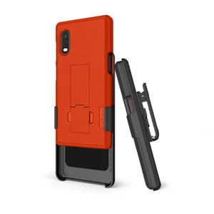 Rugged Case & Belt Clip Holster for Samsung Galaxy XCover Pro SM-G715 ORANGE - Picture 1 of 9
