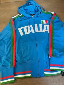 Italia Ghast Fußball Olympia Trainingsjacke mit Kapuze HIMMELBLAU Größe L - Bild 1 von 9