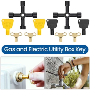 5pcs Résistant Utility Radiateur Gaz Mètre Boite Clé & 4 Voie Multifonctionnel - Imagen 1 de 19