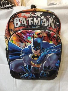 Mochila de hombro acolchada BATMAN 3D 15" X 17" USADA EN EXCELENTE ESTADO personalizada - Imagen 1 de 10