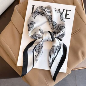 100% Silk Scarf for Women Silk Scarf Satin Shoulder Wrap Silk Headband Bandana - Picture 1 of 2