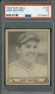 1940 Play Ball #126 Jake Solters Superman Back PSA 5 - Bild 1 von 2