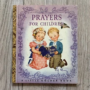 Vintage 1942 Prayers for Children Little Golden Book 1st Edition Rachel Dixon - Foto 1 di 19