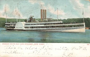 Hudson River Day Line Steamer New York Postcard Posted 1906 - Imagen 1 de 2