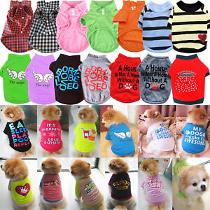Cute Pet Cat Small Dog T-Shirts Clothes for Puppy Chihuahua Summer Vest Clothing