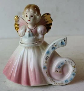 Josef Originals Figurine 6 Year Old Birthday Angel Girl Ceramic BDay Cake Japan - Picture 1 of 1