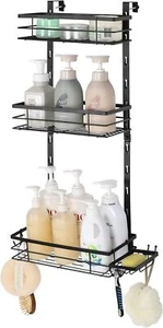 Over the Door Shower Caddy Adjustable Hanging Shower Shelves w/Hook Bathroom - Picture 1 of 8