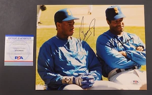 Rare 1994 KEN GRIFFEY JR.-KEN GRIFFEY Signed 8x10 Photo-SEATTLE MARINERS-PSA - Picture 1 of 9