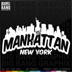 Manhattan, NY Decal Sticker New York NATIVE NYC Home State City Born Kid Skyline - Bild 1 von 4