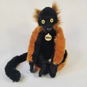 Wild Republic Red Ruffed Lemur Plush Stuffed Animal Realistic Yellow Eyes Zoo 14 - Picture 1 of 17