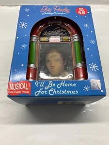 ELVIS PRESLEY MUSICAL JUKEBOX I'LL BE HOME FOR CHRISTMAS ORNAMENT getestet NEU - Bild 1 von 6