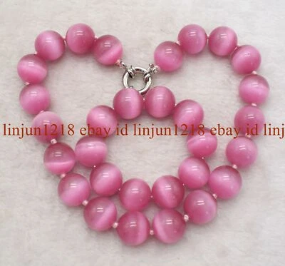 Moda 20mm Enorme Multicolor Ópalo Ojo de Gato Gemas Redondas Collar Pulsera 18/7.5 Foto 1 de 4