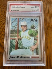 1970 Topps John McNamara #706 Athletics Manager RC PSA 8.5 (Pop 9)