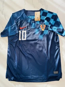 Camiseta deportiva Luka Modric #10 azul de la selección nacional de Croacia para hombre extra grande XL - Imagen 1 de 5