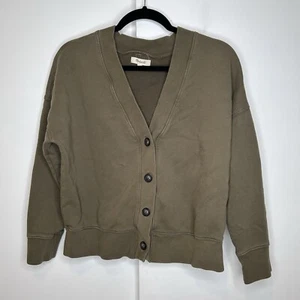 MADEWELL (Re)rouced Cotton Cardigan Sweatshirt In Olivgrün Größe XS - Bild 1 von 5