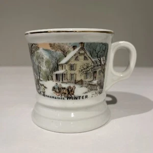 CURRIER & IVES Winter (in New England?) Coffee Mug - Picture 1 of 5