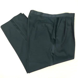Brooks Brothers Tuxedo Dress Pants Mens Size 37S Black Wool Baron Classic Formal - Picture 1 of 14