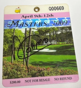 Boleto Augusta Masters 2009 firmado por el ganador Ángel Cabrera + certificado de autenticidad del concesionario - Imagen 1 de 2