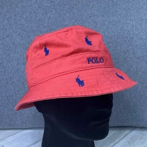 Polo Ralph Lauren Multi-Pony Safari Bucket Cap Hat Light Size S/M All Over Pony - Picture 1 of 6